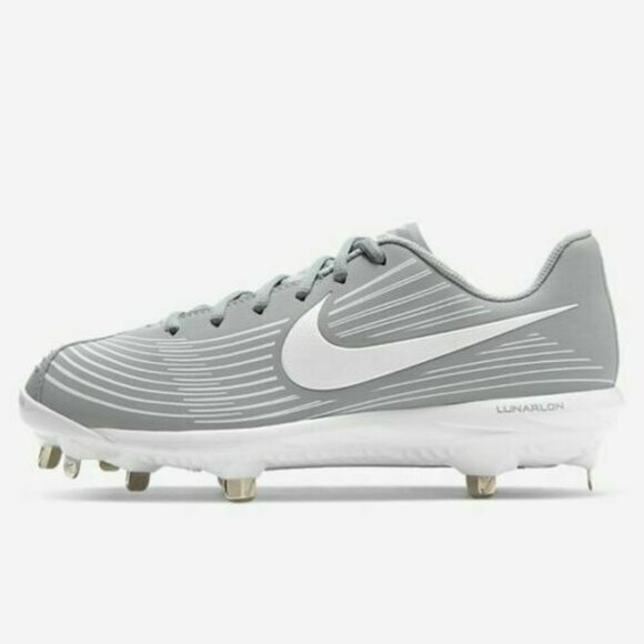 Nike Women's Lunar Hyperdiamond 3 Pro Grey Metal Softball Cleats Size 8 - Picture 3 of 7